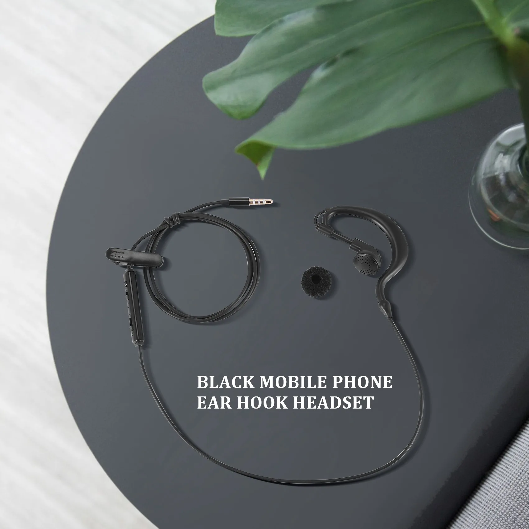Headphone earbud Earphone Mono saja In-Ear tunggal 3.5mm dengan mikrofon untuk ponsel untuk Samsung Z