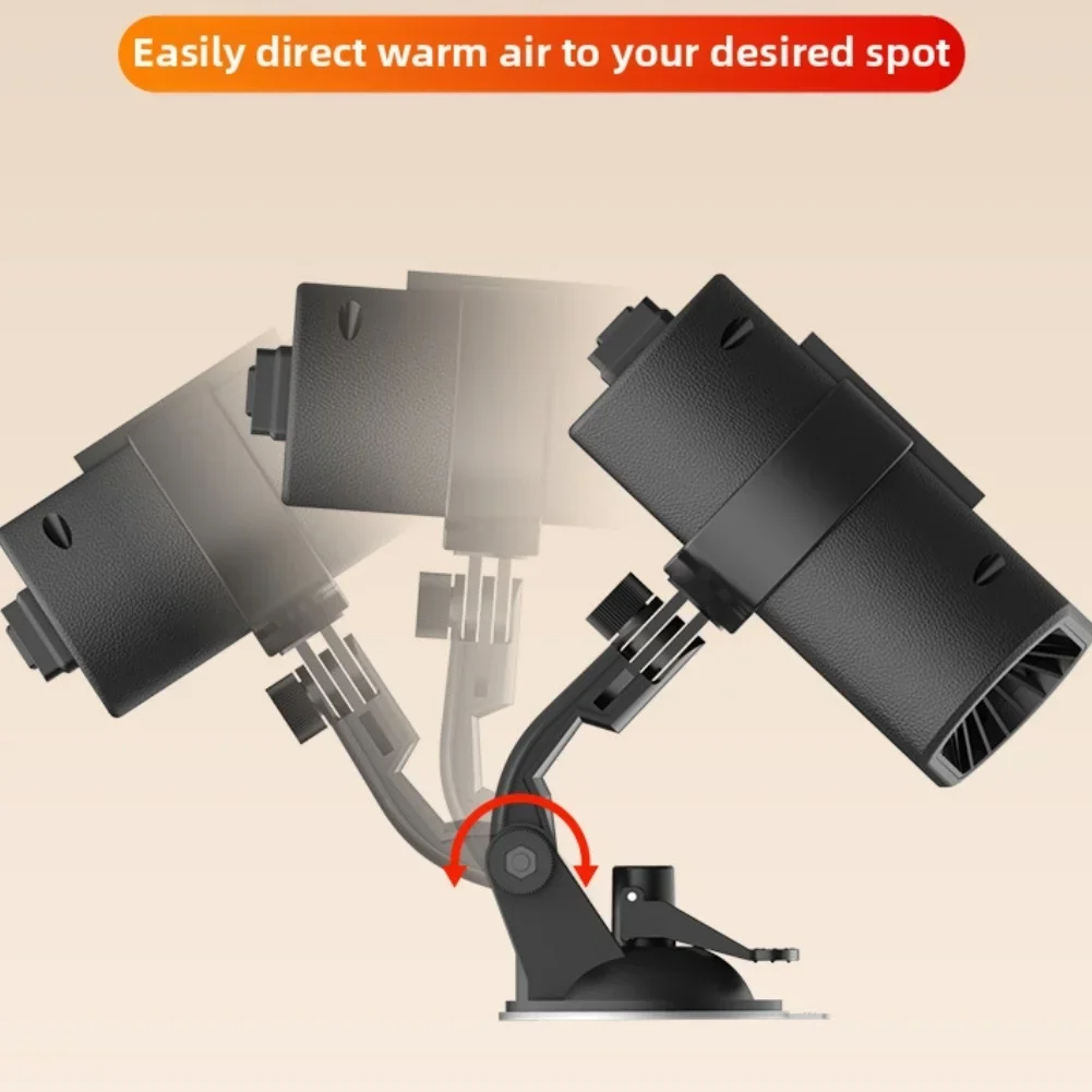 12V Car Heater Demister For Windows Windshield Defrosting Heater Adjustable Portable 360° Rotation Car Heater Car Accessories
