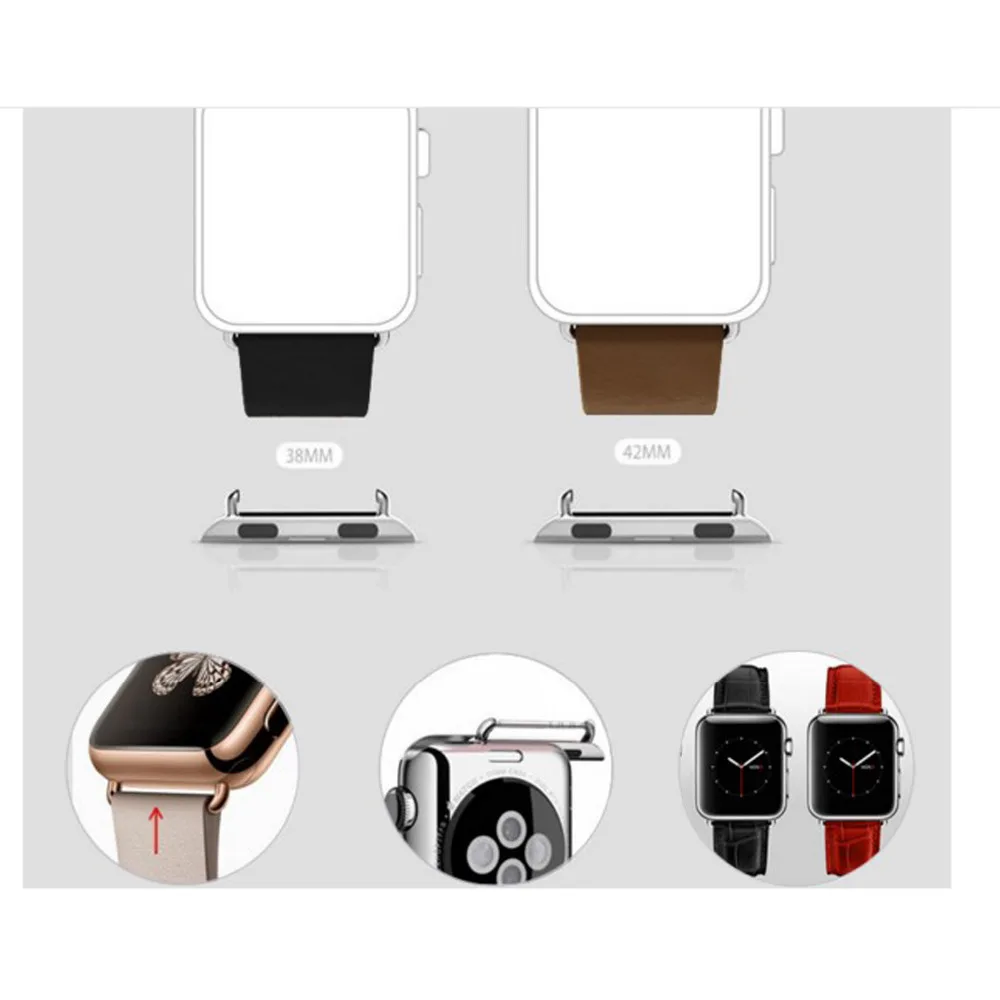 Conector Adaptador para Apple Watch série 8 7 se 6 5 3 iwatch 45mm/41mm 42mm/38mm 44mm/40mm Acessórios Linker de alumínio sem costura