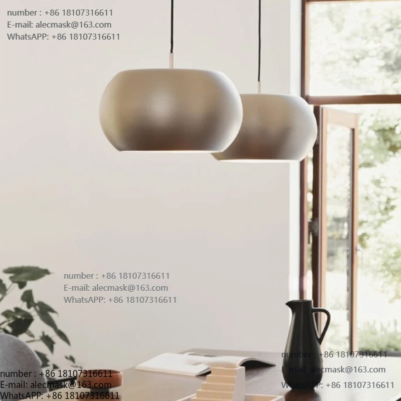 

Nordic minimalist round bar counter bedroom bedside lamps Danish minimalist designer aisle restaurant dining table chandelier