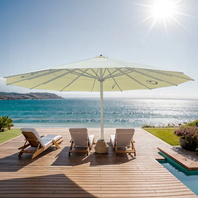 

Courtyard Sunshade Umbrella Optional LED Light Strip Large Outdoor Sunshade Essential For Outdoor Large-scale Activities