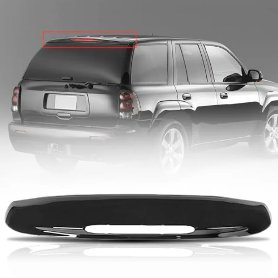 

Rear Upper Tailgate Molding Trim Compatible with Chevrolet Trailblazer 2002-2009 Black Plastic Durable Replacement for GM190410