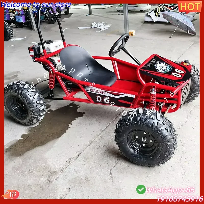 2026 Factory Direct Sales Easy-to-Drive Pedal Hand-Start 4-Stroke Off-Road Children Adult Outdoor Go-kart Hydraulic Disc
