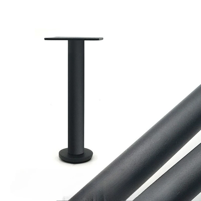 

4Pcs Stainless Steel Slim Round Stem Leg With Leveling Feet Furniture TV Cabinet Coffee Cupboard Gold Silver Matte Gun Black