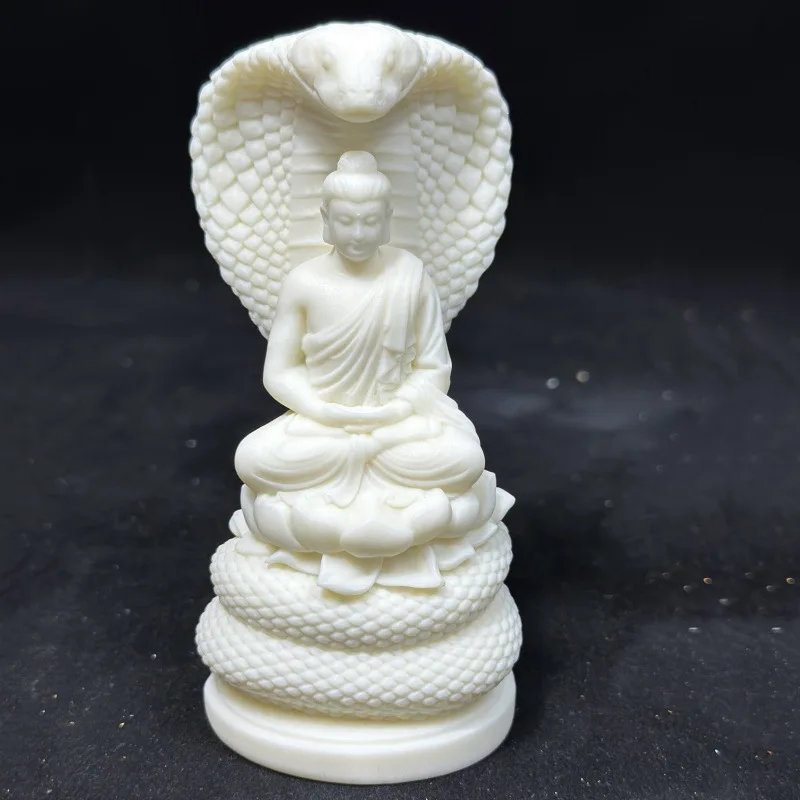 

Ivory Nut Carved Snake Buddha Sun Tathagata12*5*5.6cmHome Living Room Office Chinese Style Zen Decoration