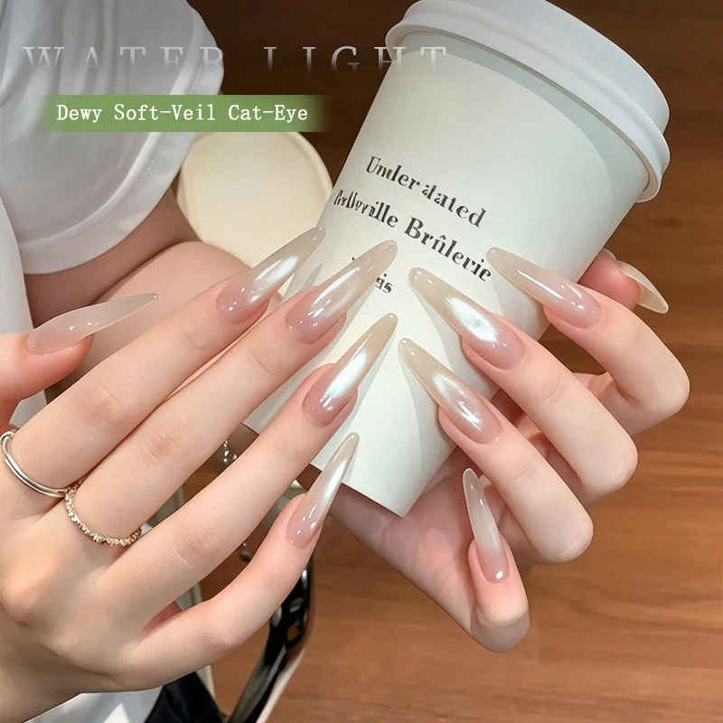 Watery Soft Veil Cat Eye Gel Nail Polish Delicate Shimmer Soak Off UV LED Varnish For Salon DIY Manicure XIANZHIHE 15ml 1Pcs