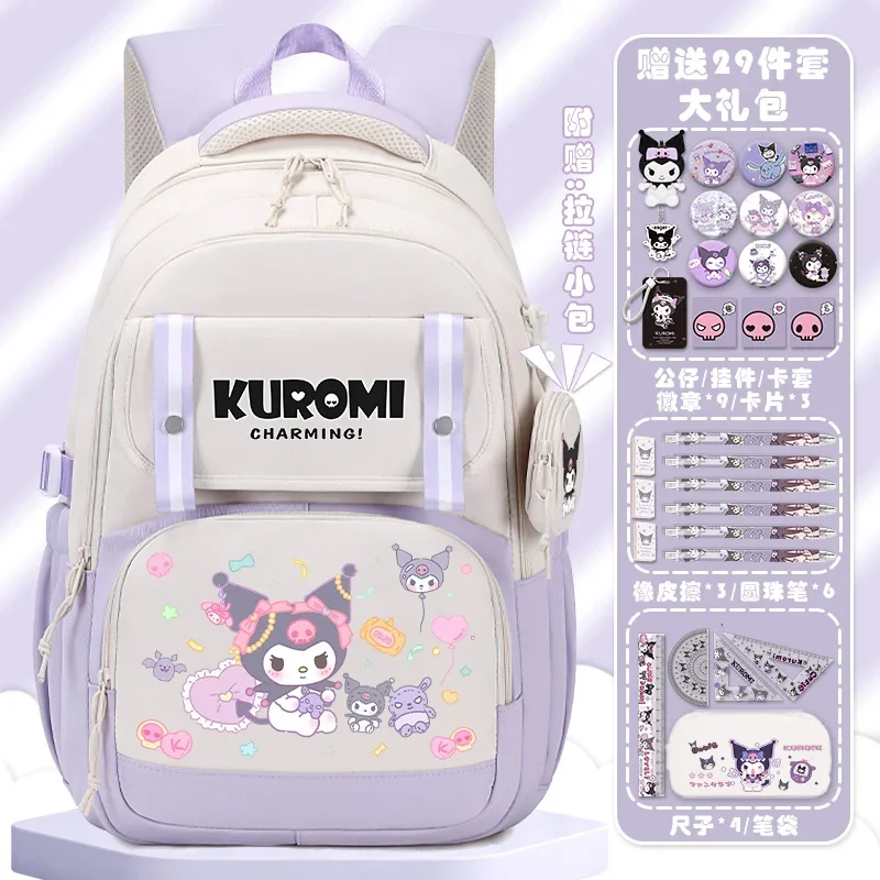 Sanrio Nieuwe Clow M Student Schooltas Cartoon Kinderen Schattige Grote Capaciteit Ruggengraat Bescherming Lichtgewicht Dubbele Schouder Rugzak