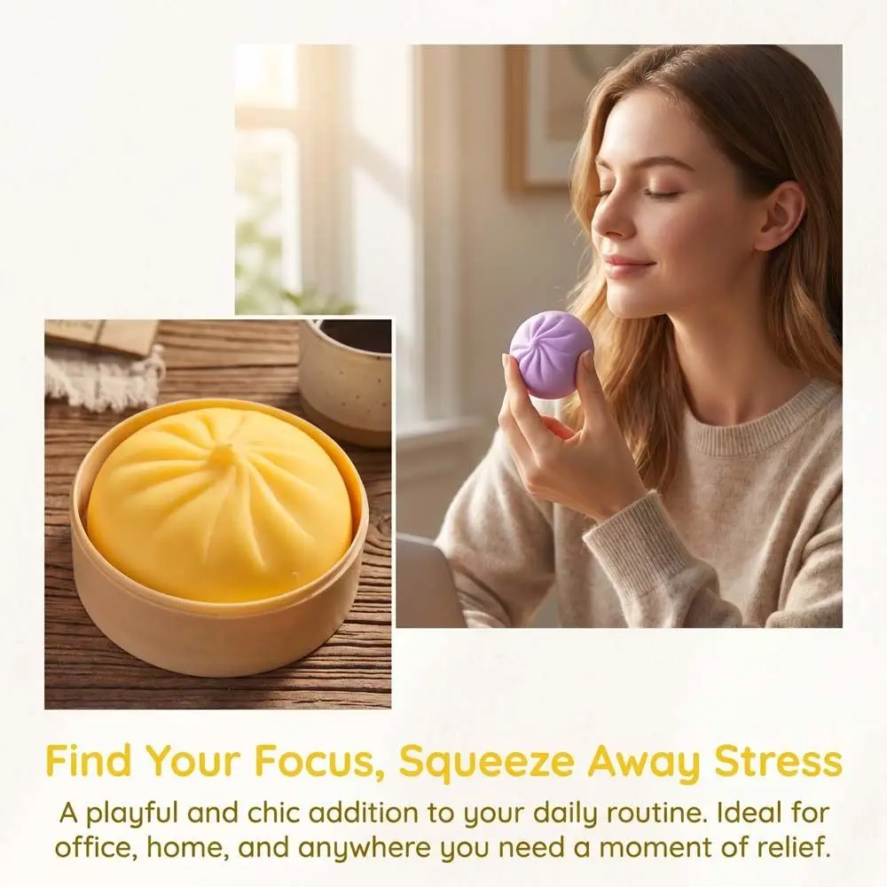 Creative With Steamer Dumplings Squishy Soft Fidget Finger Suction Dumpling Sensory Colorful Realistic Squishy Bun Adults&