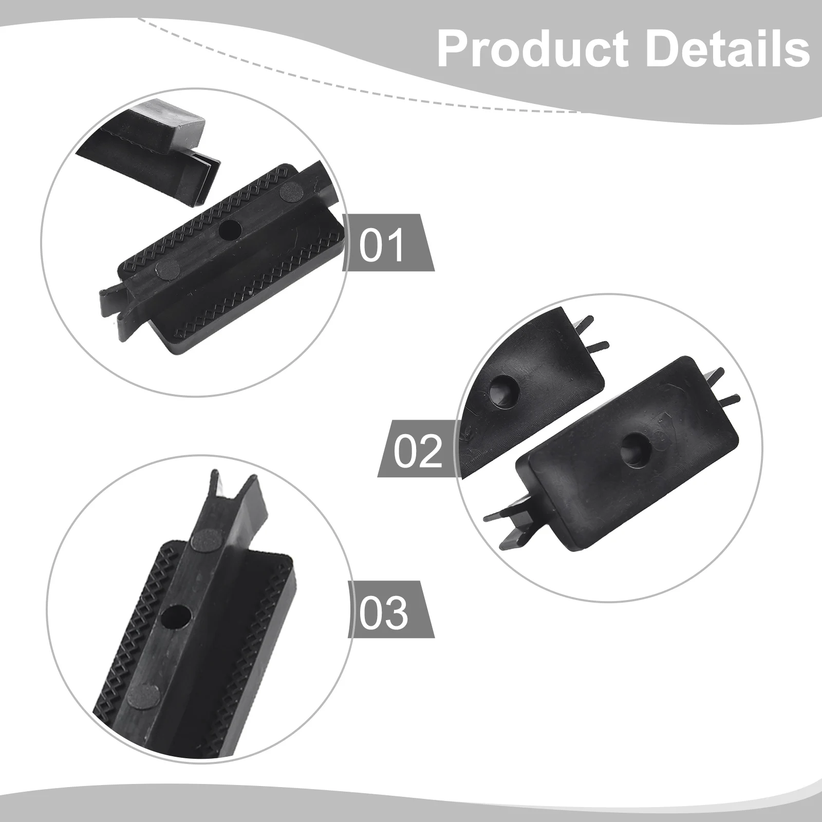 50Pcs Dovetail Composite Deck Clip Easy-assembly Outdoor Yard Garden Floor Wood Plastic Flooring Accessories