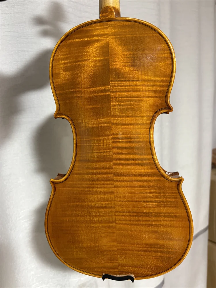 

Great Flamed Solid European Wood 4/4 Violin Cкрипка كمان 바이올린 Hand Made Musical Instrument Keman Free violin case&Bow 122006