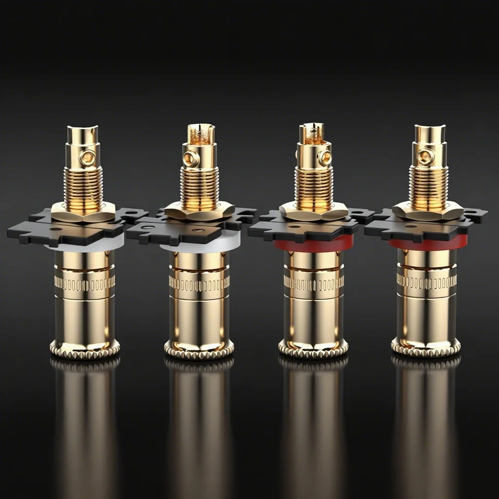 Binding Post with Gold Plated Terminal Connectors Banana Plug Socket for Amplifier Speaker For Hifi Fever Amplifier DIY Sockets