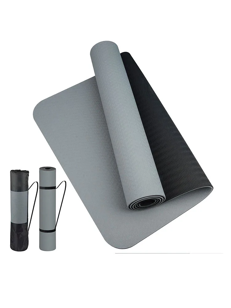 Thick two-color, non-slippery TPE yoga mat, high quality movement for fitness fitness in the home of the tasteless Pad180 * 57cm