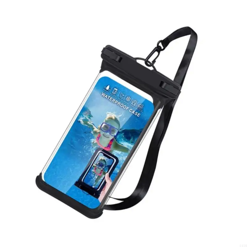 K43B IPX8 Waterproof Phone Bag, Floating Waterproof Phone Case with Detachable Rope, Cellphone Storage Sleeve for Beach