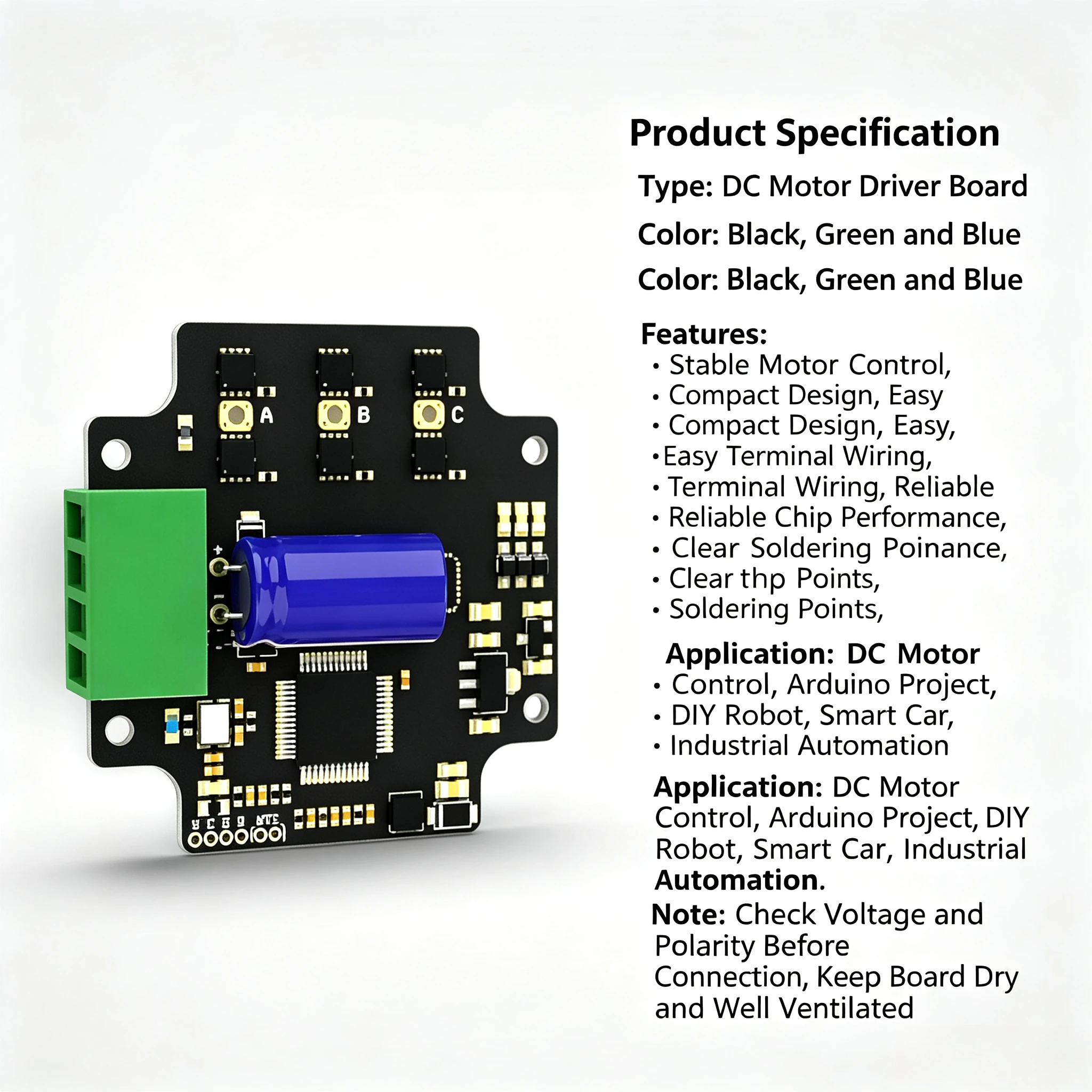 Open Source Brushless Motor Driver Board, Integrated Low Voltage Servo Controller BLDC Drive Module for Robot Automation DIY