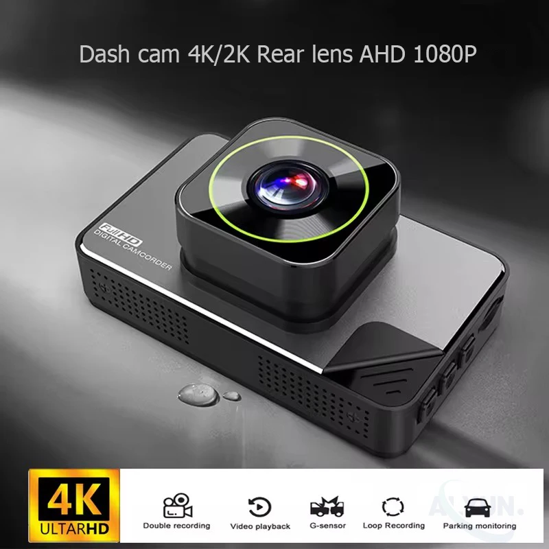 HD 2K 4K 3Inch IPS Dash Cam Car DVR G-sensor Front Rear Wide Angle Night Vision Black Box Akcesoria samochodowe Rejestrator wideo