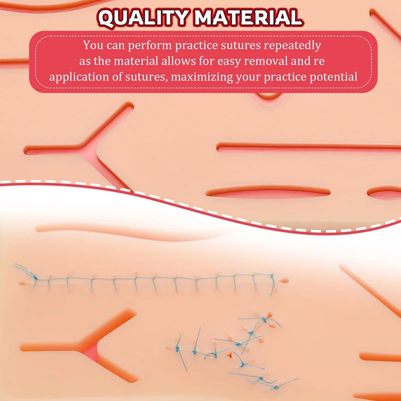 3 Pcs Suture Pad 3 Layer Suture Practice Pad With Wounds Suture Practice For  And Vet Students Practice