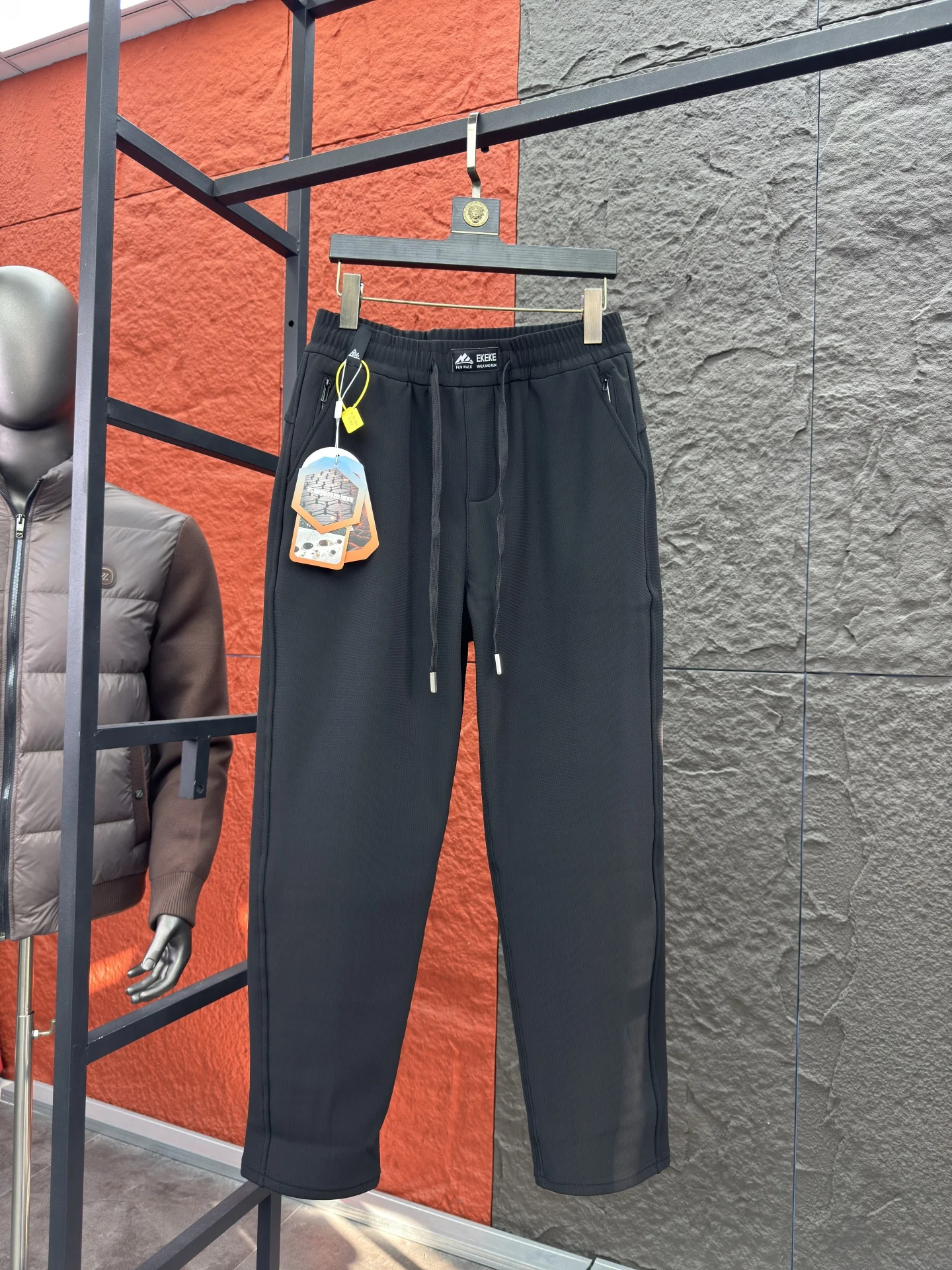 

Ultra-Thi aphene Fce на подкладке, прямые мужские повседневные брюки, ветрозащитные зимние теплые брюки, удобные брюки свободного покроя