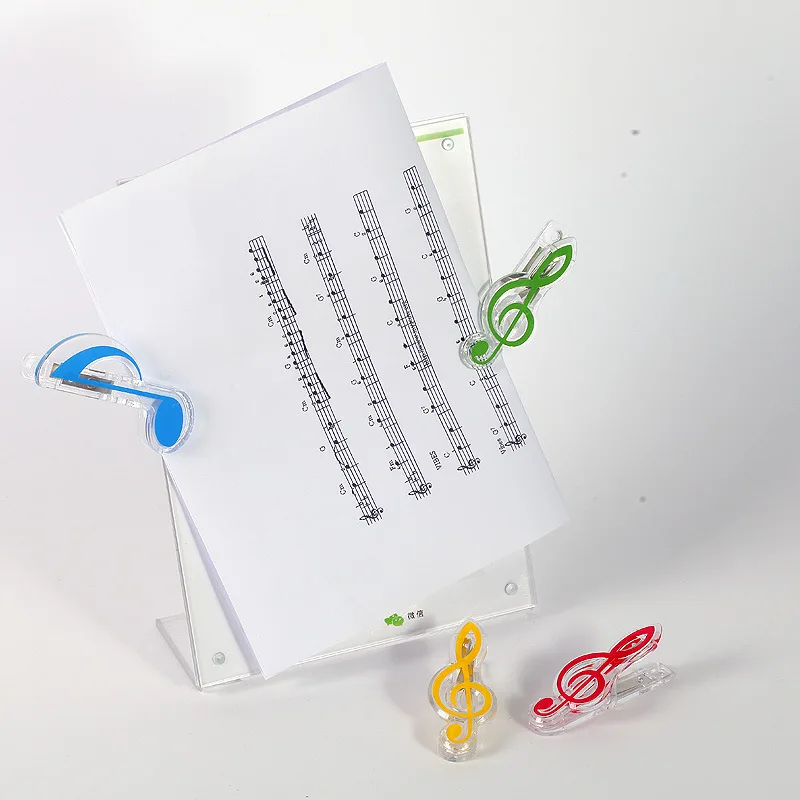 1pc Music Book Clip, Paper Sheet Plastic Musical Note Spring Holder, Holder Clip For Piano Guitar Violin Musical Notation Clips