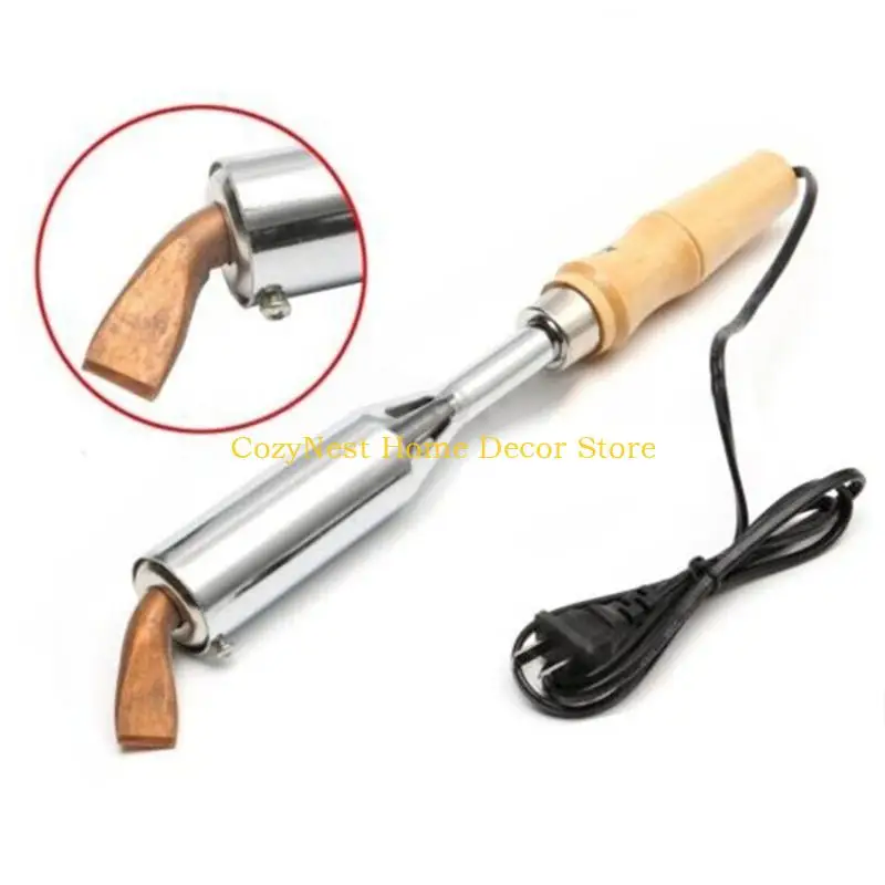 

92MF сварочный ремонтный инструмент, электрический паяльник 300 Вт, сварочное долото с деревянной ручкой, паяльник с деревянной