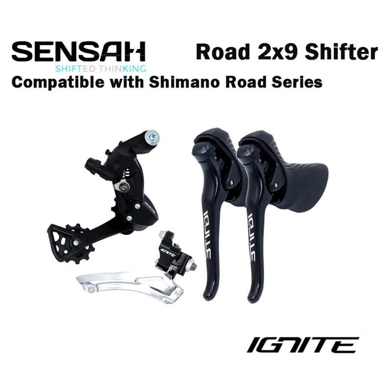 SENSAH Road Bike Shifter 2x9 Speed Brake Lever Bicycle Derailleurs Groupset For SHIMANO Rear Derailleurs R7000