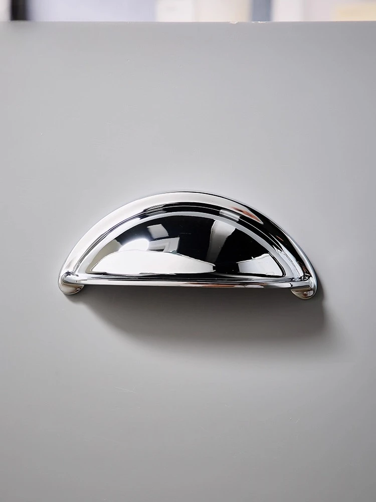 Chrome Plated Solid Brass Cabinet Knobs Kitchen Cabinet Storage Handles Cupboard Pull Furniture Handles Kitchen Accessories