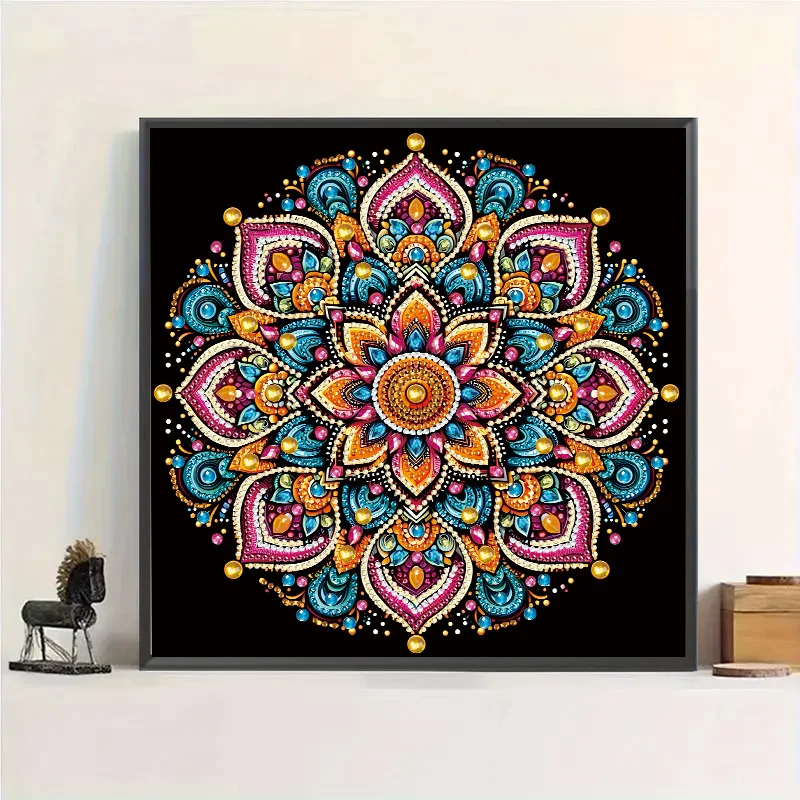 5D DIY Diamond Painting Flower Kit Mandala Flower Decoration DIY Alien Diamond Mosaic Art Gift Crafts Wall Home Decoration view 5