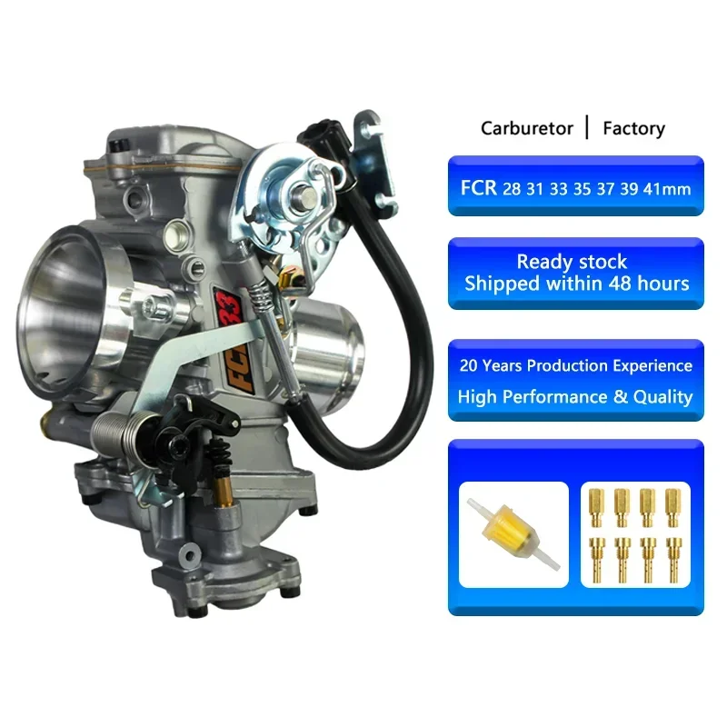 FCR Motorcycle Carburetor 28 33 35 37 39 41mm Large Displacement Carburetor for CRF450/650 FS450  MIKUNI HSR Motorcycle