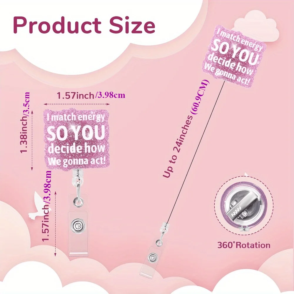 بكرة شارة ممرضة بلينغ. مشبك معرف قابل للسحب للصيدلة والموظفين الطبيين والصيدليين.