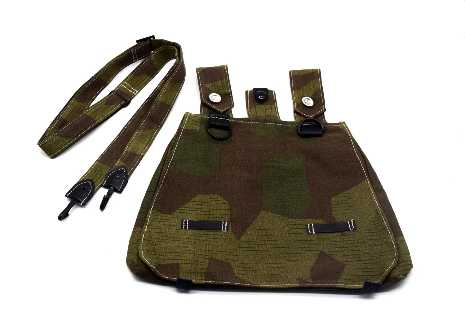 

Replica WWII German Bread Bag W Strap Splinter – B Camo color