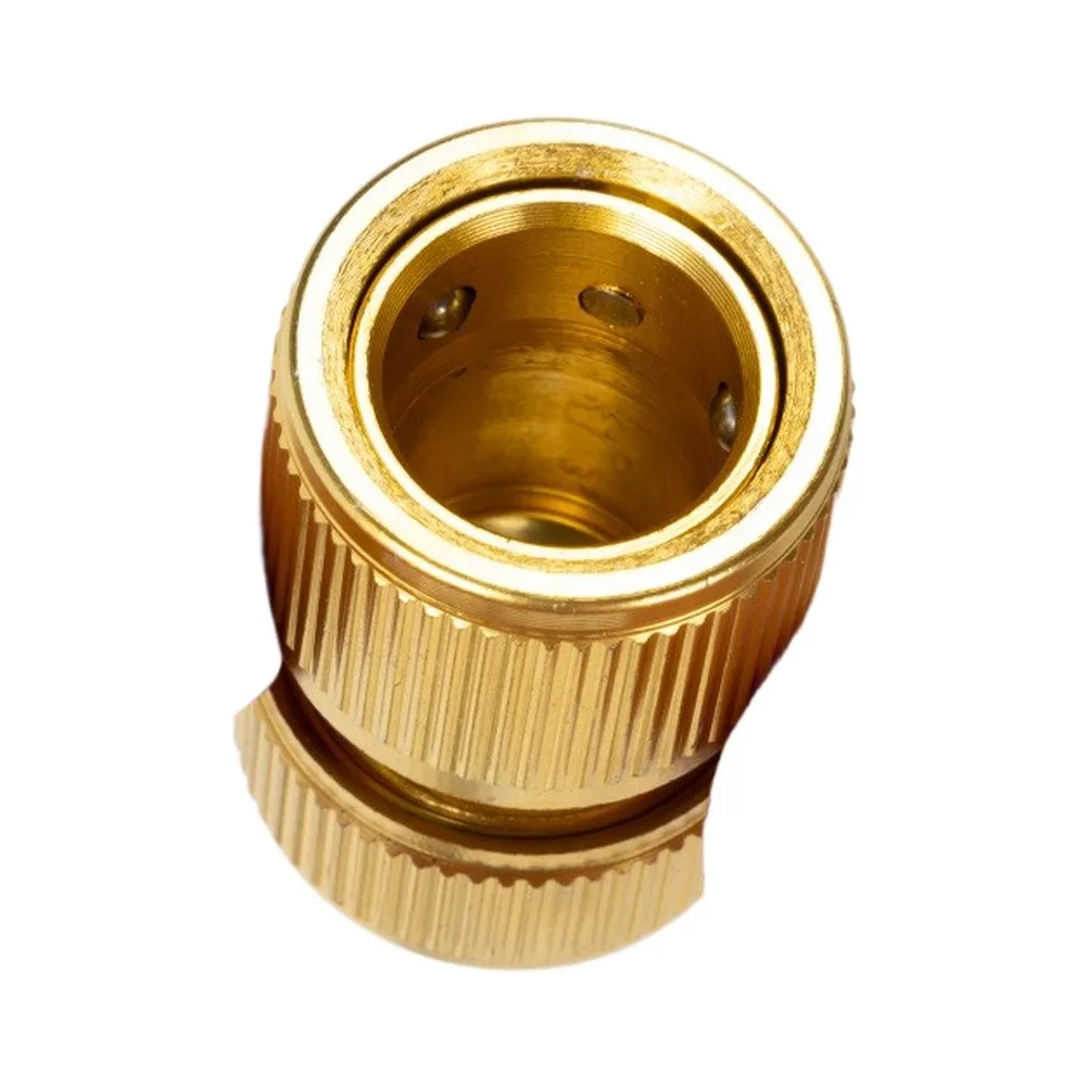 Set of 4 Brass Style Aluminum Hose Connectors Compatible with 12mm ID Garden Hoses for Reliable Outdoor Watering