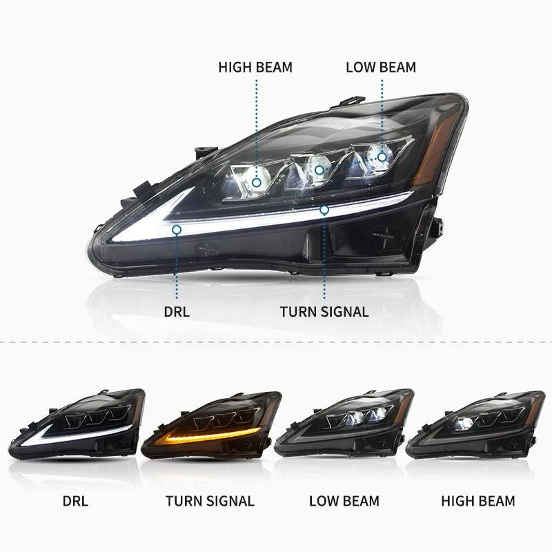 

Car Head Light For IS250 LED Head Light 2006-2012 For IS250 Headlamp LED IS250 Front Light Factory Price