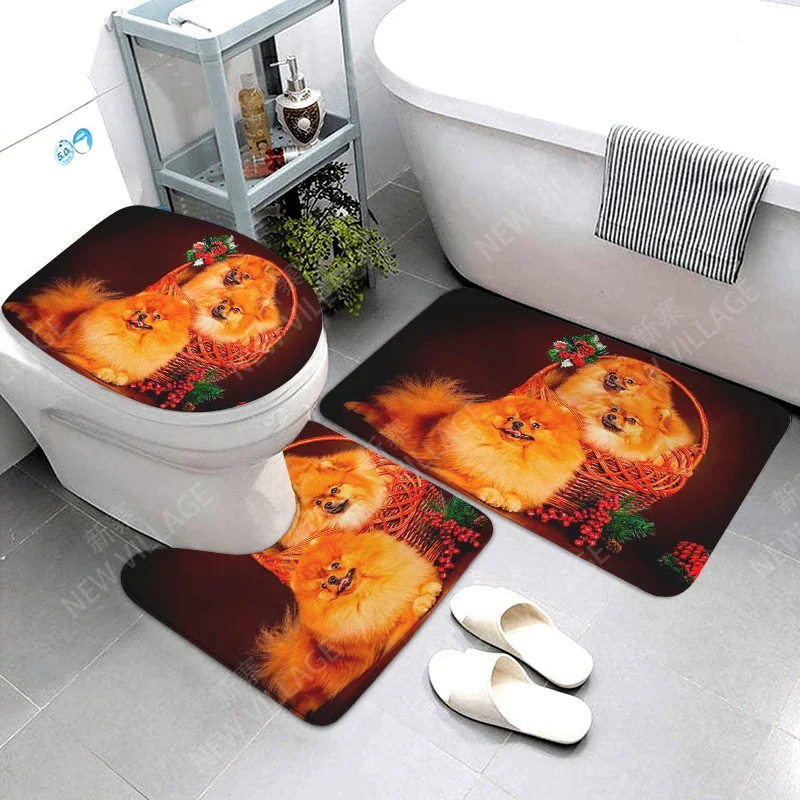 home bathroom floor mats Christmas animals Bath Foot mat modern bathroom accessories rug Toilet mat Bathtub anti-slip carpet