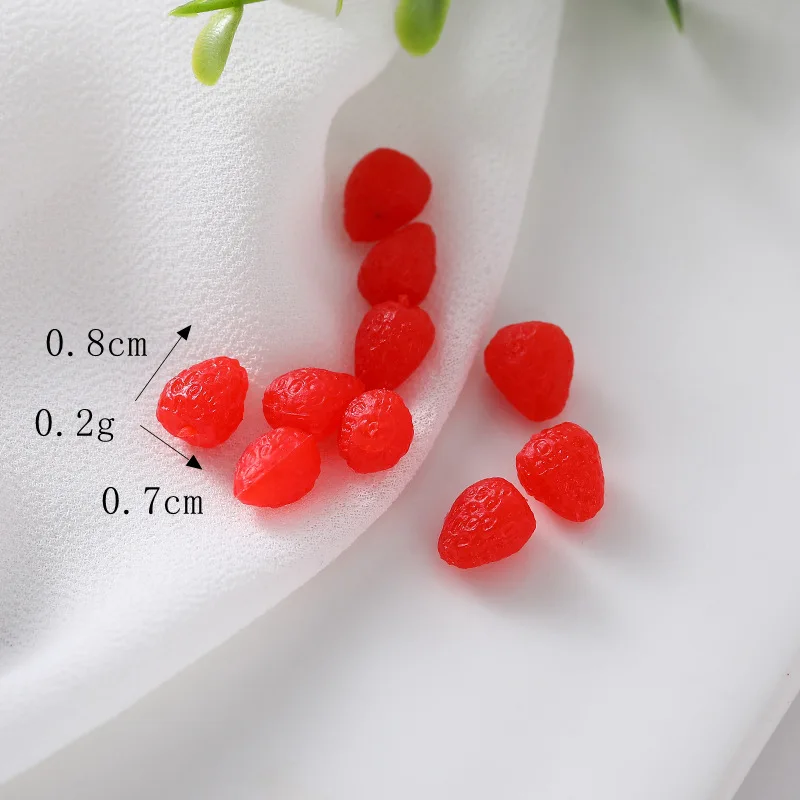 3D Simulation Obst Gefälschte Kirsche Erdbeere Harz Miniatur Kunst Cabochon Diy Dekorative Handwerk Scrapbooking 50 teil/los – Detail 5
