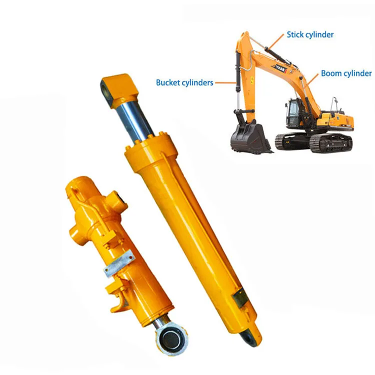 

Factory Customization Engineering Excavator oil Cylinder Double Acting Hydraulic Cylinders Hydraulic Boom Cylinder