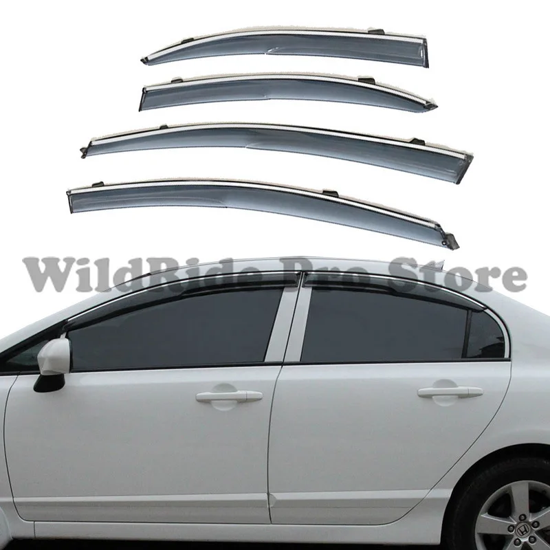

1 set for 2006 2011 Honda Civic window rain shield injection molded rain visor