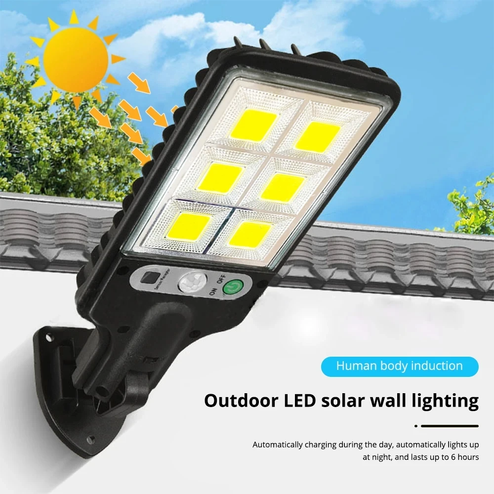 

Outdoor Solar Lights With 3 Lighting Modes Human Body Induction Wall Lamp Garden Terrace Garage Decorate Security Lantern