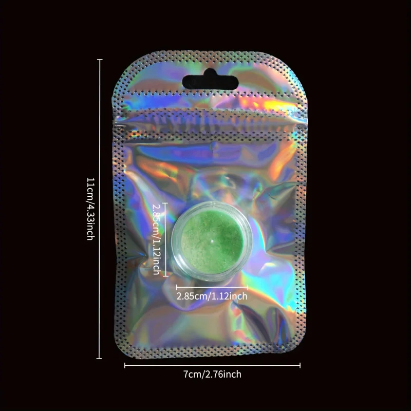 Polvo Aurora que cambia de Color para uñas, polvo de neón iridiscente, adecuado para manualidades DIY, arte en resina y colorear moldes