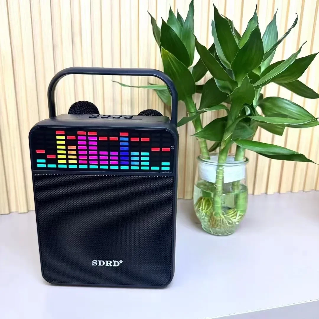 Máquina de Karaoke inalámbrica, Altavoz Bluetooth con micrófono, para el hogar, al aire libre, portátil, teléfono móvil, Coro de entretenimiento, caja de sonido