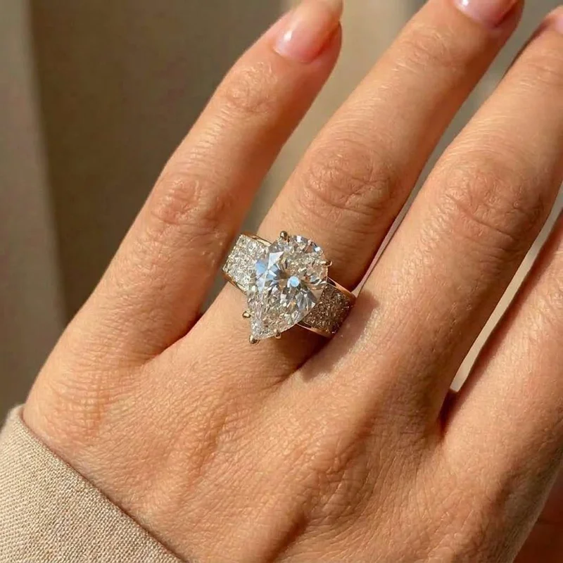 925 スターリングシルバー高級ゴールドカラーウォータードロ - Wedding Z のレビューと価格