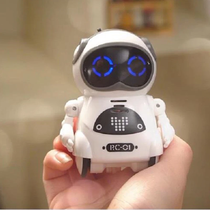 Mini-Taschenroboter-Spielzeug, intelligente Stimme, Kinderspielzeug, englische Version, kompakte intelligente Puppe, elektronisches Spielzeug