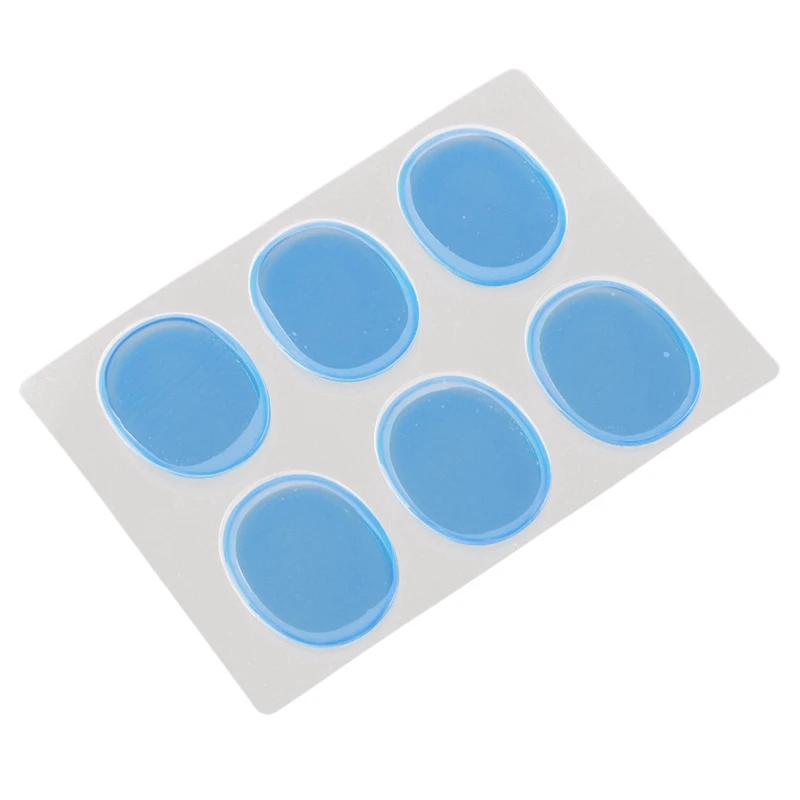 18Pcs Snare Drum Mute Pad Drum Damper Gel Pads Snare Tom Drum Muffler Mute Transparent Percussion(Blue)