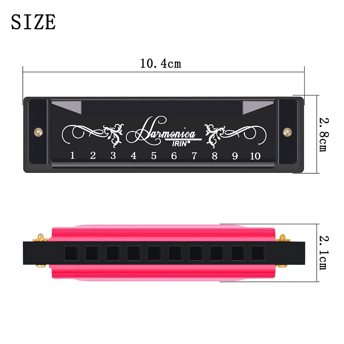 IRIN 10 Hole 20 Tone Woodwind Instrument Harmonica Colorful C Key Harmonica Suitable for Beginners Teaching Playing Gift