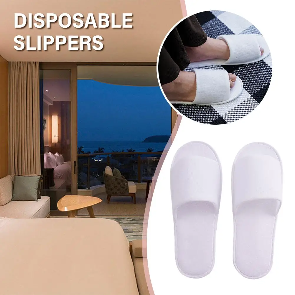 1pcs Hotel Hotel Slippers Thickened Disposable Home Hospitality Slippers Soft And Comfortable Slippers