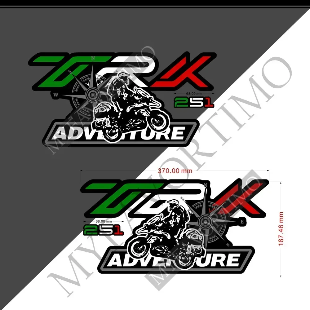 

For Benelli TRK251 TRK 251 Adventure Cases Box Panniers Aluminium Top Side Decals Motorcycle Trunk Luggage