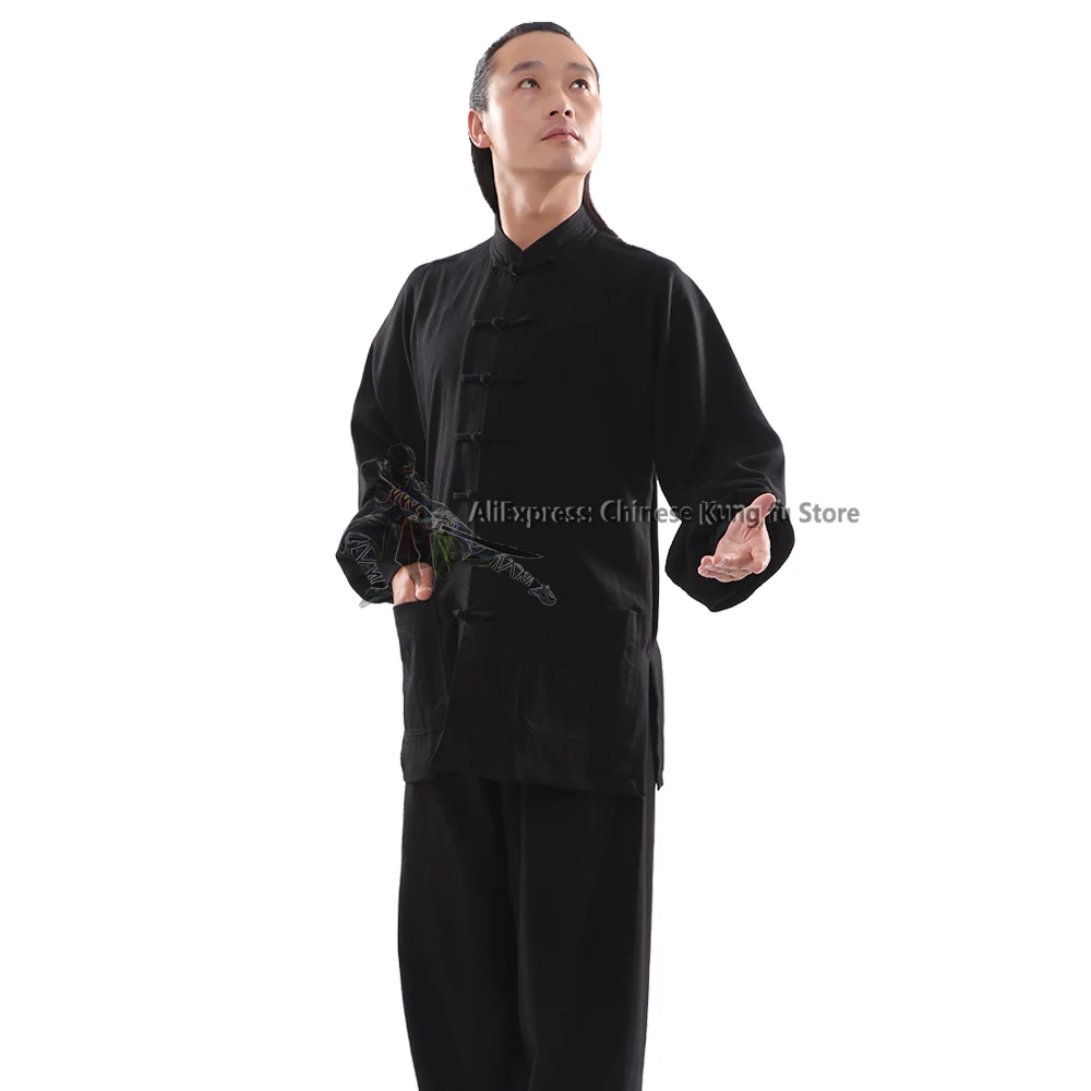 Custom Tailor Summer Cotton Tai Chi Uniform Kung fu Wushu Martial arts Suit Wing Chun Jacket Pants