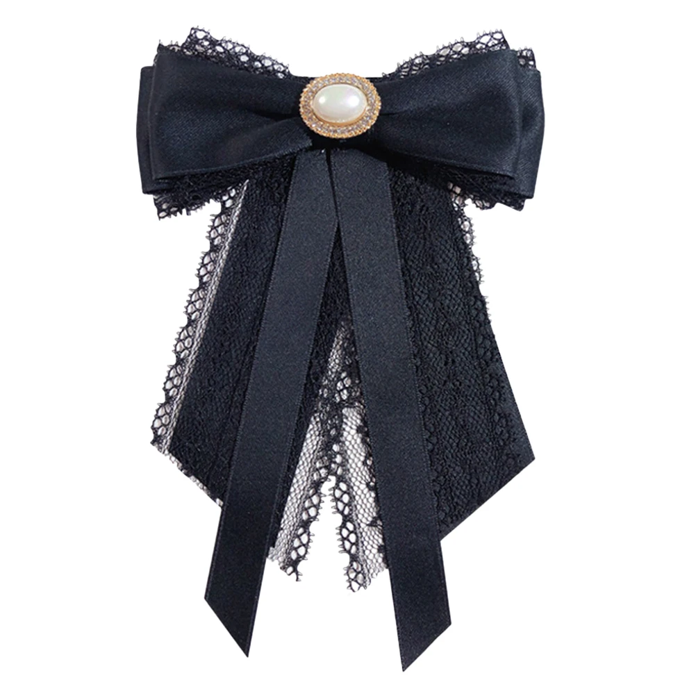 

Pearl Bow Tie Miss Fashion Accessories for Women Wedding Zinc Alloy Ribbon Brooch