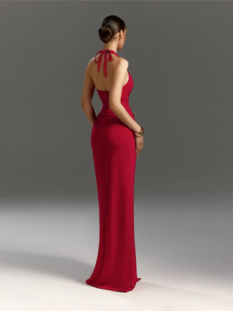 夏のサスペンダードレスセクシーな気質ホットガール V ネックスリットドレスレディースエレガントなソリッドカラーの高級パーティークラブ Vestidos