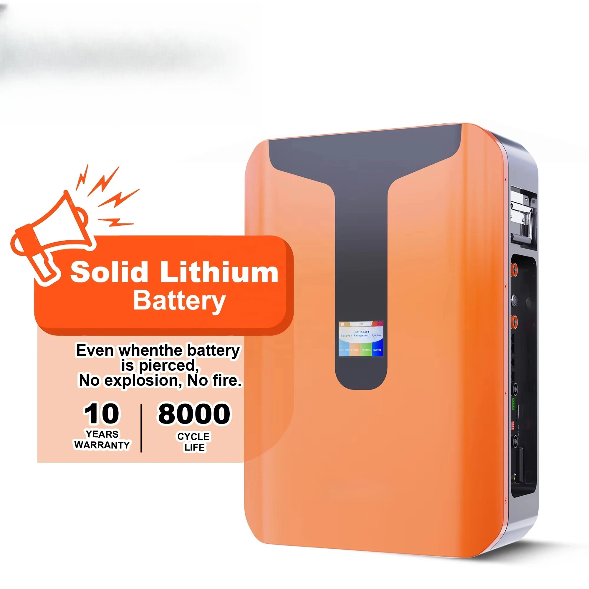 4.8kWh LiFePO4 Home Energy Storage Battery – 48V 100Ah Wall-Mounted Solar Battery for Off-Grid System