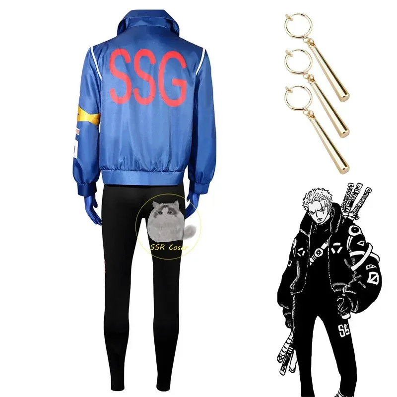 

Aaa12 3Аниме Ророноа Зоро Косплей Костюм Униформа Фэнтези Перчатки Парик Серьги Яйцо Голова Хэллоуин Ролевая Игра Фантазия Наряды Для Взрослых