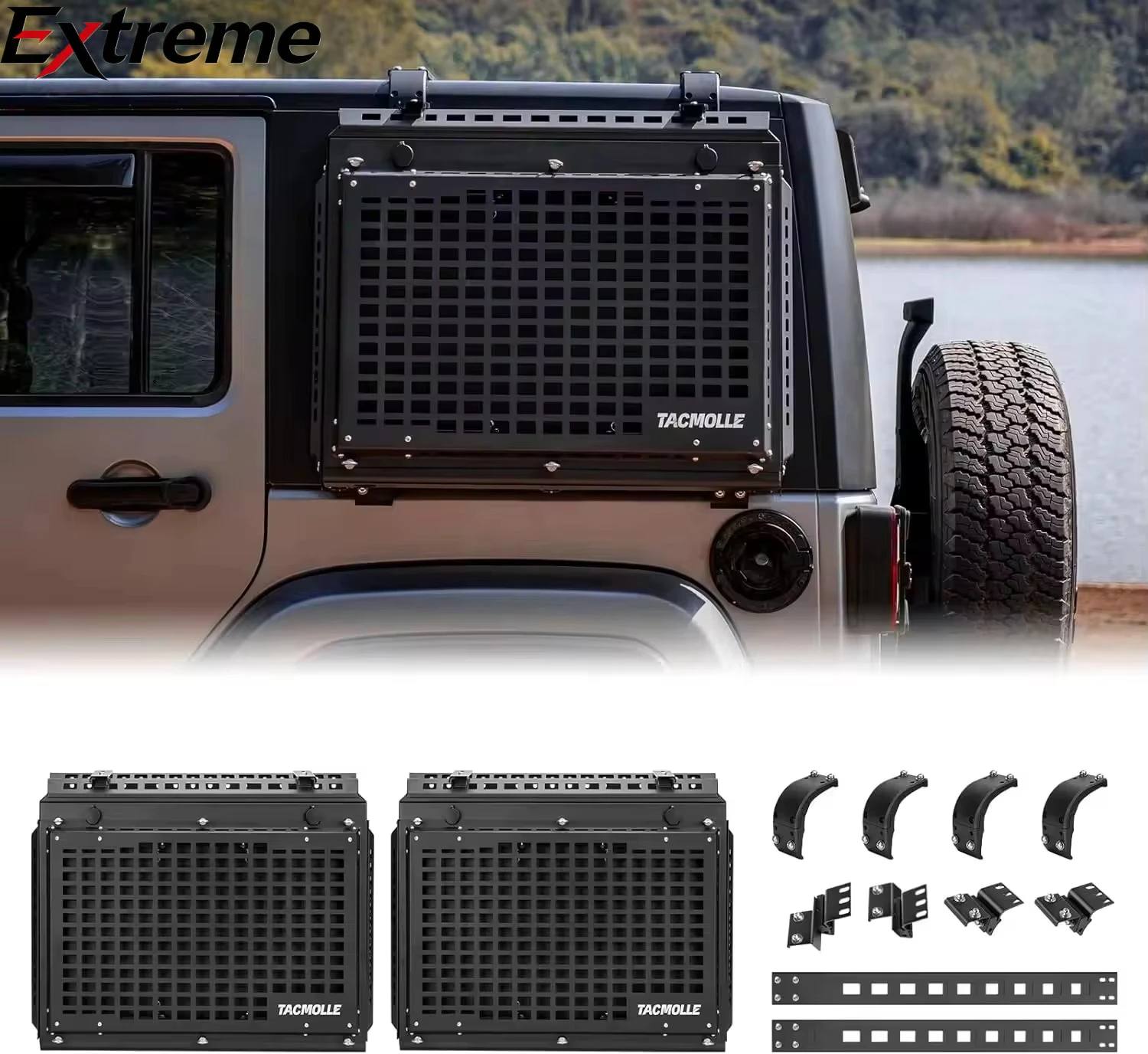 

Rear window rack for Jeep Wrangler JK JL accessories decoration rack outdoor l